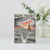 Paris Frankreich Reise Postkarte (Stehend Vorderseite)