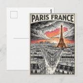Paris Frankreich Reise Postkarte (Vorne/Hinten)