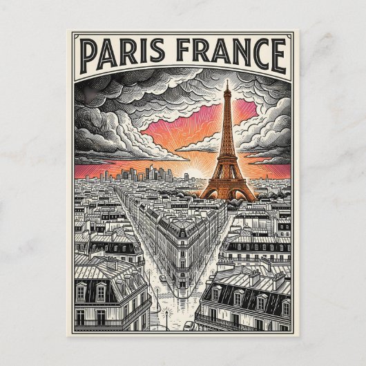 Paris Frankreich Reise Postkarte (Vorderseite)