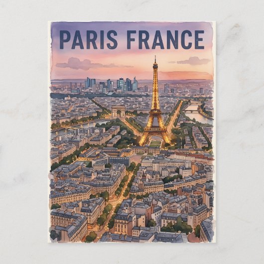 Paris Frankreich Reise Postkarte (Vorderseite)