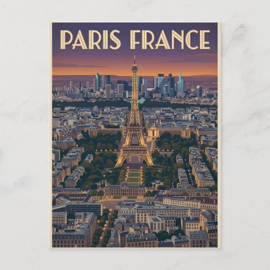 Paris Frankreich Reise Postkarte (Vorderseite)