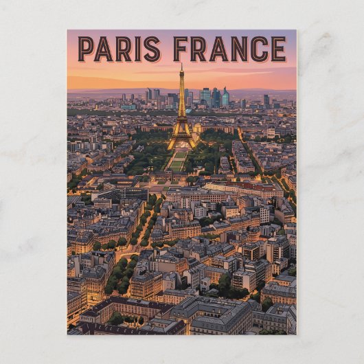 Paris Frankreich Reise Postkarte (Vorderseite)
