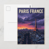 Paris Frankreich Reise Postkarte (Vorne/Hinten)