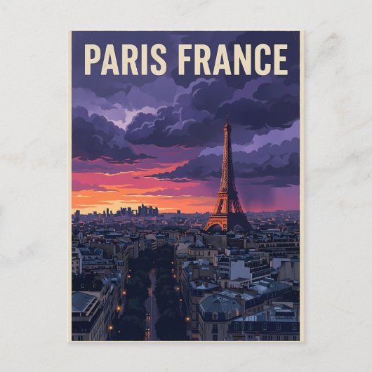Paris Frankreich Reise Postkarte (Vorderseite)