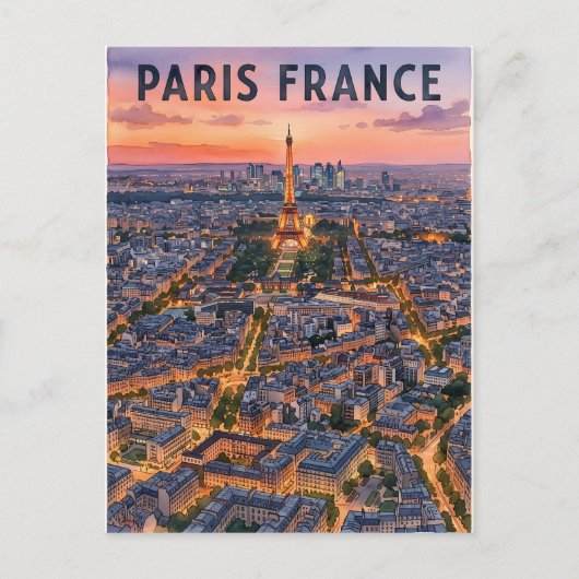 Paris Frankreich Reise Postkarte (Vorderseite)