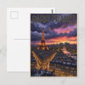Paris Frankreich Reise Postkarte (Vorne/Hinten)