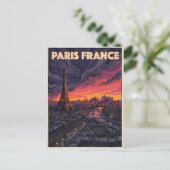 Paris Frankreich Reise Postkarte (Stehend Vorderseite)