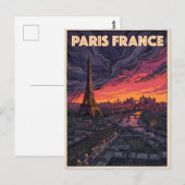 Paris Frankreich Reise Postkarte (Vorne/Hinten)