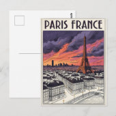 Paris Frankreich Reise  Postkarte (Vorne/Hinten)