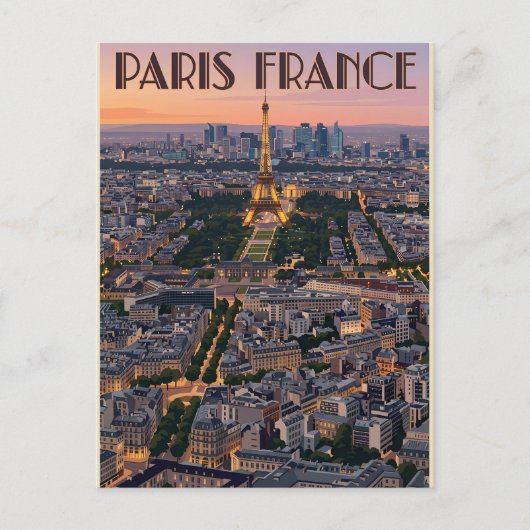 Paris Frankreich Reise Postkarte (Vorderseite)