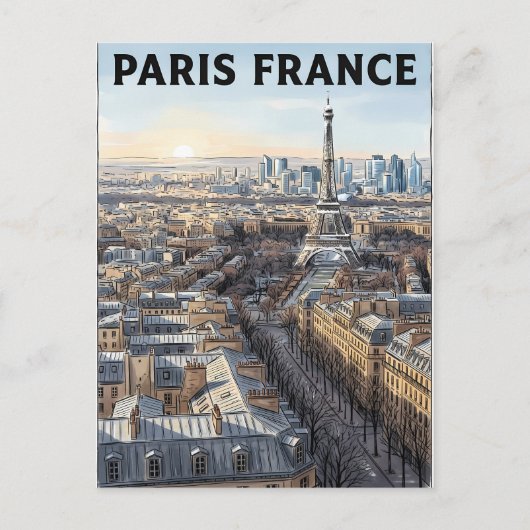 Paris Frankreich Reise Postkarte (Vorderseite)