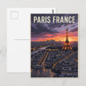 Paris Frankreich Reise Postkarte (Vorne/Hinten)