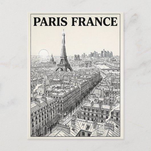 Paris Frankreich Reise  Postkarte (Vorderseite)