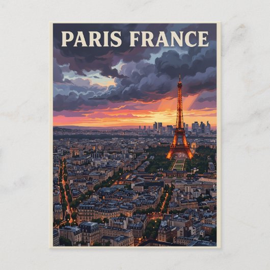 Paris Frankreich Reise Postkarte (Vorderseite)