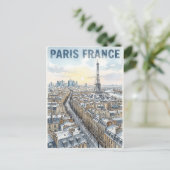 Paris Frankreich Reise Postkarte (Stehend Vorderseite)