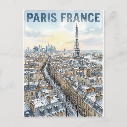 Paris Frankreich Reise Postkarte (Vorderseite)
