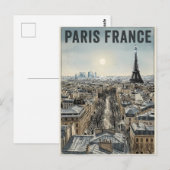 Paris Frankreich Reise Postkarte (Vorne/Hinten)