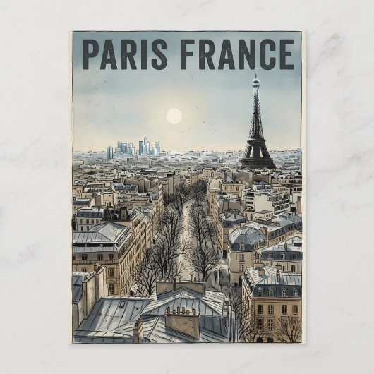 Paris Frankreich Reise Postkarte (Vorderseite)