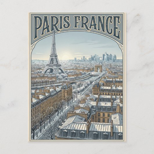 Paris Frankreich Reise Postkarte (Vorderseite)