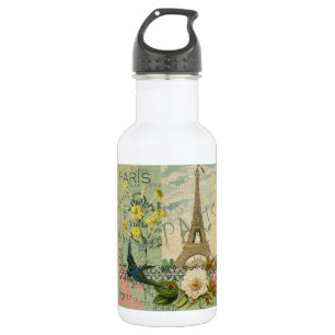 Paris Frankreich Reise Vintage Antike Kunstmalerei Edelstahlflasche