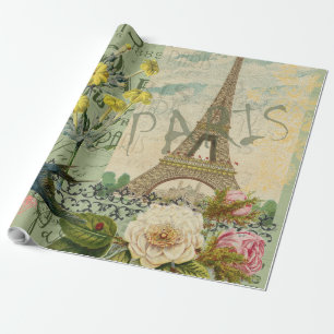 Paris Frankreich Reise Vintage Antike Kunstmalerei Geschenkpapier