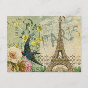Paris Frankreich Reise Vintage Antike Kunstmalerei Postkarte