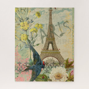 Paris Frankreich Reise Vintage Antike Kunstmalerei Puzzle