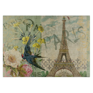 Paris Frankreich Reise Vintage Antike Kunstmalerei Schneidebrett