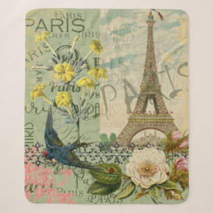 Paris Frankreich Reise Vintage Antike Kunstmalerei Sherpadecke