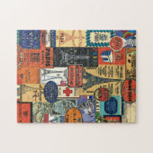 Paris, Frankreich Reiseaufkleber Puzzle (Horizontal)