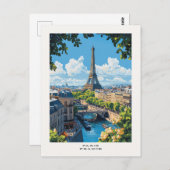 Paris Frankreich Reisekarte Postkarte (Vorne/Hinten)