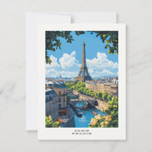 Paris Frankreich Reisekarte Postkarte