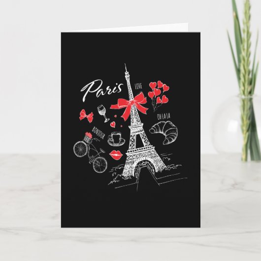 Paris Frankreich Reisen Frankreich Eiffel Tower Karte (Vorderseite)