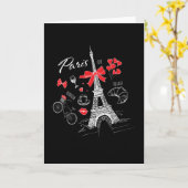 Paris Frankreich Reisen Frankreich Eiffel Tower Karte (Gelbe Blume)