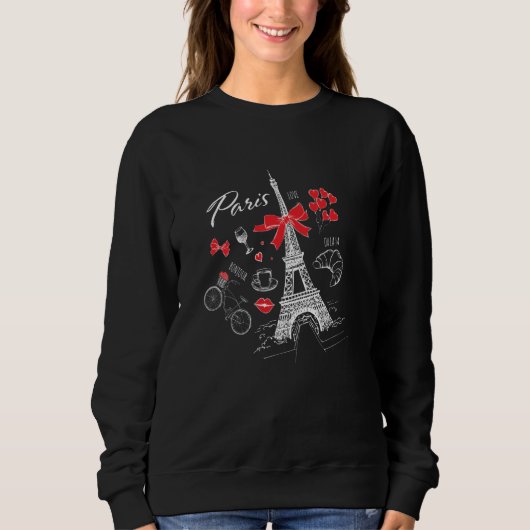 Paris Frankreich Reisen Frankreich Eiffel Tower Sweatshirt (Vorderseite)