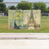 Paris Frankreich Reisen Vintag antike Malerei Banner (Insitu)