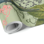 Paris Frankreich Reisen Vintag antike Malerei Geschenkpapier (Rolleneckpunkt)