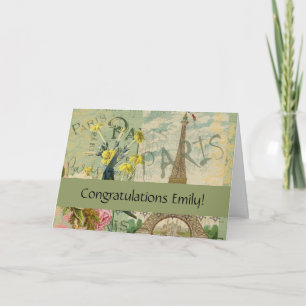 Paris Frankreich Reisen Vintag antike Malerei Karte