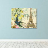 Paris Frankreich Reisen Vintag antike Malerei Leinwanddruck (Insitu (Holzboden))