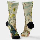 Paris Frankreich Reisen Vintag antike Malerei Socken (Gewinkelt)
