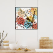 Paris, Frankreich, Reiseplakat Poster (Küche)