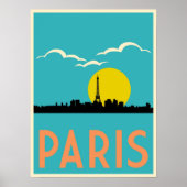Paris, Frankreich, Reiseplakat Poster (Vorne)