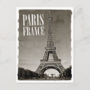 paris frankreich retro postkarte