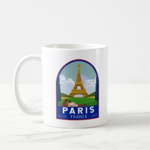 Paris Frankreich Retro-Reise Kunst Vintage Kaffeetasse