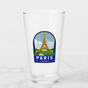 Paris Frankreich Retro Reisen Vintag Glas
