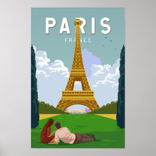 Paris Frankreich Retro Reisen Vintag Poster