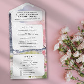 Paris Frankreich Romantischer Aquarellturm Rosa Ei All In One Einladung