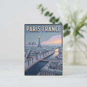 Paris Frankreich Scherenschnitt Kunst  Postkarte (Stehend Vorderseite)