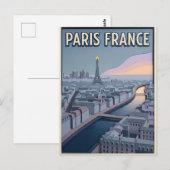 Paris Frankreich Scherenschnitt Kunst  Postkarte (Vorne/Hinten)