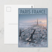 Paris Frankreich Scherenschnitt Kunst  Postkarte (Vorne/Hinten)